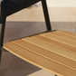 Vento Outdoor Dining Chair – Teak Seat Detail