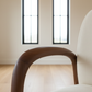 Walnut Arch Arm Dining Chair - Angle 1