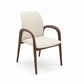 Walnut Arch Arm Dining Chair - White BG 5
