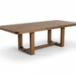 Walnut H-Trestle Dining Table - White BG 4