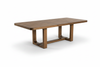 Walnut H-Trestle Dining Table - White BG 4