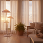 Whimsical Mushroom Floor Lamp - Coastal Sunset