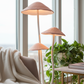 Whimsical Mushroom Floor Lamp - Low Upward Angle Close-Up