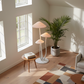 Whimsical Mushroom Floor Lamp - Scandinavian Vaulted Ceiling