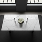 White Marble Dining Table Angle 2