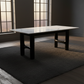 White Marble Dining Table Angle 3