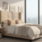 Wingback Upholstered Platform Bed - Morning Mist