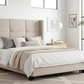 Wingback Upholstered Platform Bed - Nordic Bright